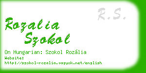 rozalia szokol business card