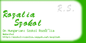 rozalia szokol business card